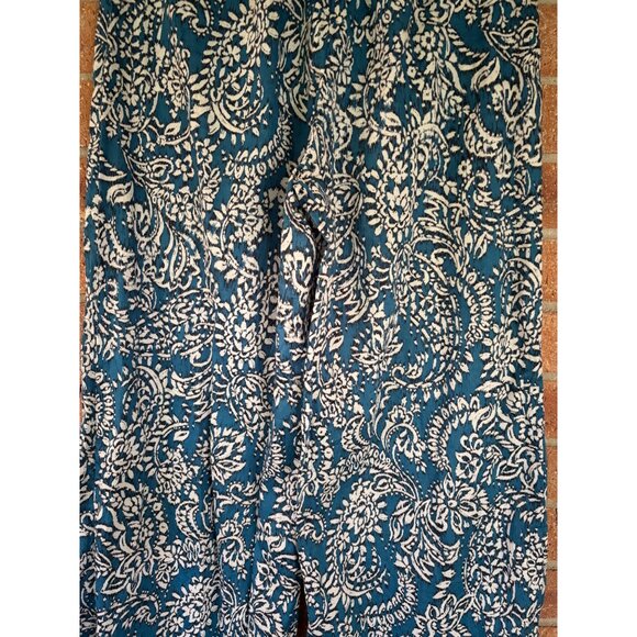 Zara Bohemian Paisley Printed Pareo Pants With Tie Waist For Women Size S - Picture 12 of 15